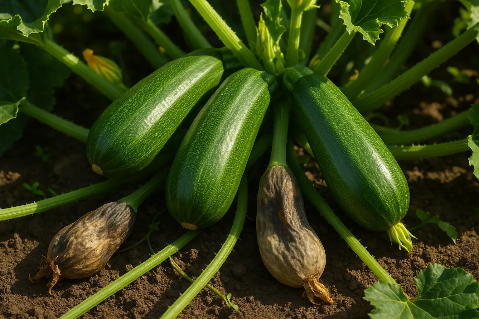 courgette en train de pourrir