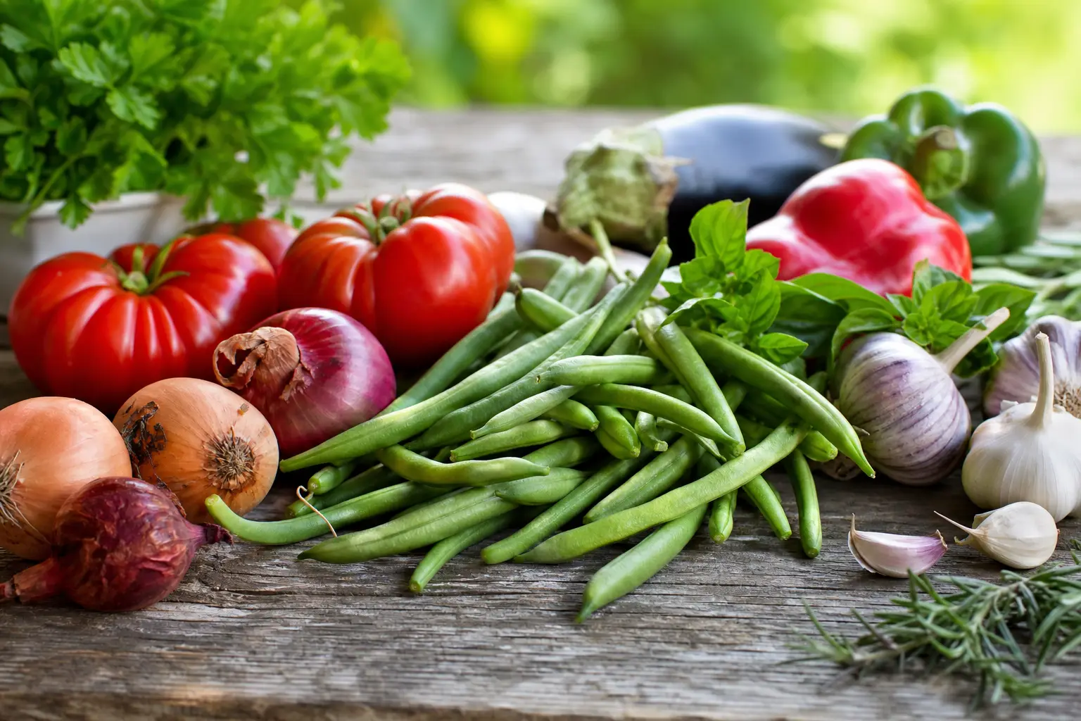 alt=Illustration de légumes à ne pas planter à côté des haricots verts dans le potager